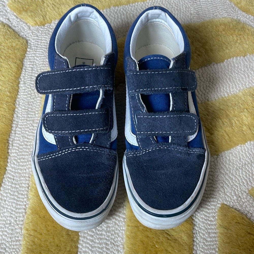 Very Gently Worn Kids Vans in Navy Size 1.5
